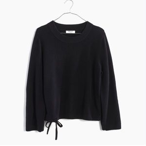 MADEWELL 100 % Cashmere Flare-Sleeve Crop Sweater black xs
